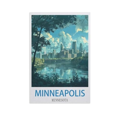 Minneapolis, Minnesota，Puzzles, 1000-teiliges Puzzle Für Erwachsene Und Kinder Ab 10 Jahren（75x50cm）-GC79 von YYHMKBYY