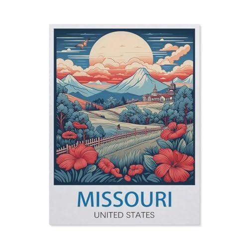 Missouri，Puzzles 1000 Teile für Erwachsene, Klassische Puzzle Jungen Mädchen Puzzle für Kinder Teenager Lernspiel Spielzeug（75x50cm）-EV87 von YYHMKBYY