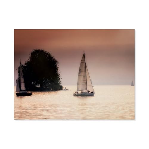 Mit dem Segelboot auf dem See，Puzzles für Erwachsene 1000 Teile, Klassische Puzzle Puzzle Schwierig für Erwachsene Teenager Freizeit Spaß Spiel Spielzeug （50x70cm）-AR82 von YYHMKBYY