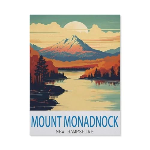 Mont Monadnock, New Hampshire, 1000 Teile, Puzzlespielzeug aus Holz, abstrakte Kunst, Familienspiel, Schwierigkeitsherausforderung Puzzle (75 x 50 cm) -ED54 von YYHMKBYY