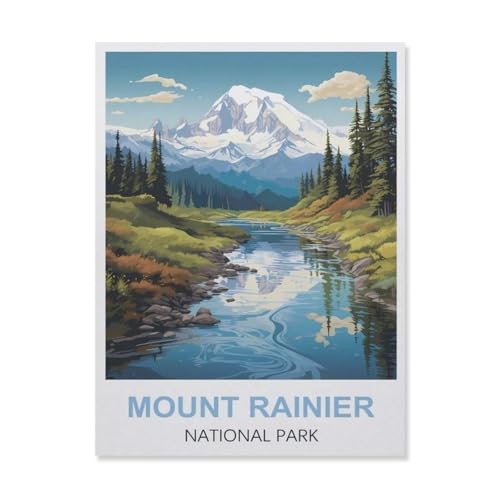 Mont Rainier Nationalpark, Puzzle 1000 Teile, Puzzles aus Papier, Lernspielzeug für Kinder und Erwachsene, Geburtstagsgeschenk (50 x 70 cm) -EQ92 von YYHMKBYY