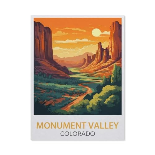 Monument Valley Colorado，1000 Stück Erwachsene Holz Landschaft Puzzles Für Kinder Lernspielzeug Geschenke（75x50cm）-EW67 von YYHMKBYY