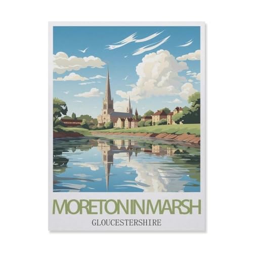 Moreton in Marsh Gloucestershire，Puzzles, 1000-teiliges Puzzle Für Erwachsene Und Kinder Ab 10 Jahren（50x70cm）-FI99 von YYHMKBYY