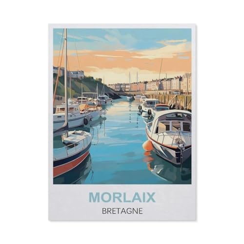 Morlaix Bretagne, Puzzle, klassisches Puzzle, Papierspielzeug, einzigartiges Geschenk, Heimdekoration (50 x 70 cm), EM95, 1000 Teile von YYHMKBYY