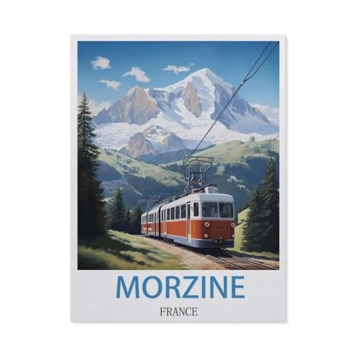 Morzine, Frankreich，Puzzles 1000 Teile für Erwachsene, Klassische Puzzle Kinder Puzzle Herausfordernde Und Schwierige Rätsel für Erwachsene Und Jugendliche（50x70cm）-DJ62 von YYHMKBYY