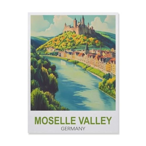Moseltal Deutschland, Puzzle, 1000 Teile, Teenager, Kinder, Unterhaltung, Spielzeug, Gehirn-Herausforderung, Puzzle (75 x 50 cm), FD30 von YYHMKBYY