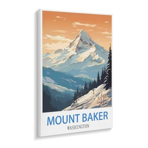 Mount Baker Washington，3D Puzzle 1000 Stück, Holz Montiert DIY Puzzle Montage Spielzeug Für Kinder, Holz Puzzle Holz Geschenk（75x50cm）-W2 von YYHMKBYY