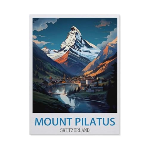 Mount Pilatus, Schweiz，Puzzle 1000 Teile Papier Puzzle Erwachsene Kinder Lernspielzeug Familie Dekompressionsspiel（50x70cm）-CK76 von YYHMKBYY