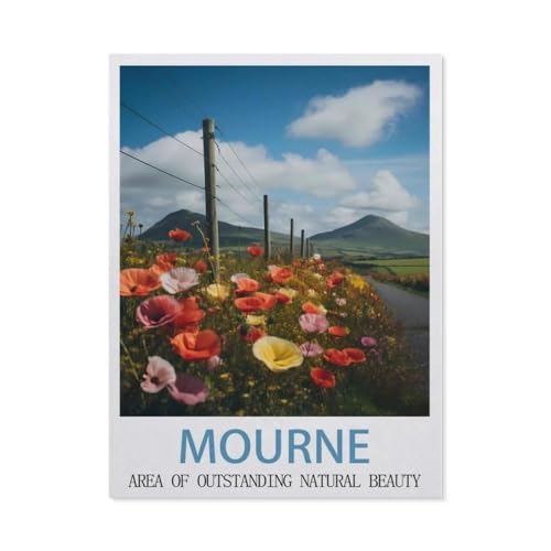 Mourne Mountains Area of Outstanding Natural Beauty ，Klassisches Puzzle 3D Puzzle DIY Kit Papier Spielzeug Einzigartiges Geschenk（38x26cm）-CE65 von YYHMKBYY