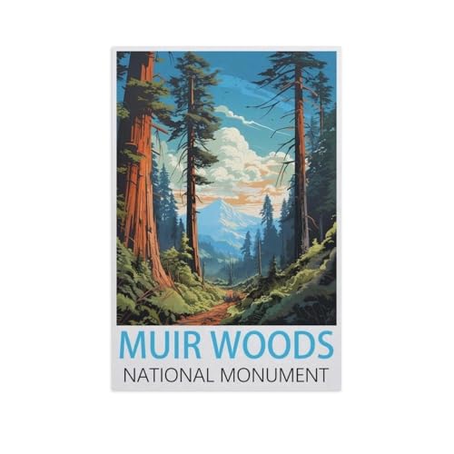Muir Woods National Monument，Puzzles, 1000-teiliges Puzzle Für Erwachsene Und Kinder Ab 10 Jahren（38x26cm）-FQ35 von YYHMKBYY