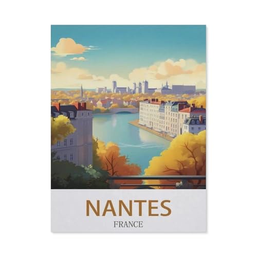 Nantes, Frankreich，Puzzles 1000 Teile für Erwachsene, Klassische Puzzle Jungen Mädchen Puzzle für Kinder Teenager Lernspiel Spielzeug（50x70cm）-DZ78 von YYHMKBYY