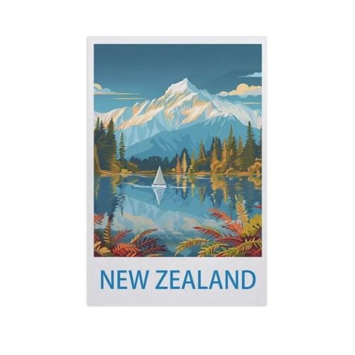 Neuseeland，Puzzles, 1000-teiliges Puzzle Für Erwachsene Und Kinder Ab 10 Jahren（38x26cm）-FZ87 von YYHMKBYY