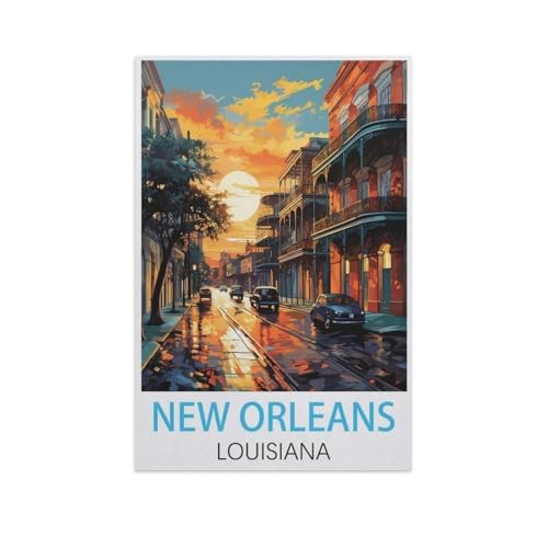 New Orleans Louisiana，Holz Puzzle 1000 Teile Spielzeug Für Erwachsene Dekompressionsspiel（75x50cm）-FT32 von YYHMKBYY