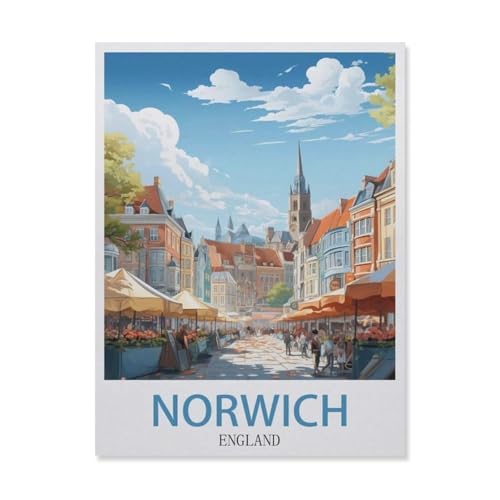Norwich, England, Straße, Puzzle 1000 Teile, Puzzles aus Papier, Lernspielzeug für Kinder und Erwachsene, Geburtstagsgeschenk (50 x 70 cm) -DU62 von YYHMKBYY