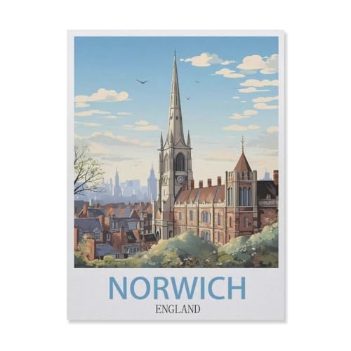 Norwich England，Puzzles, 1000-teiliges Puzzle Für Erwachsene Und Kinder Ab 10 Jahren（38x26cm）-ET69 von YYHMKBYY
