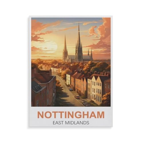Nottingham East Midlands，Puzzle 1000 Teile，Geschicklichkeitsspiel für die ganze Familie（75x50cm）-GT26 von YYHMKBYY