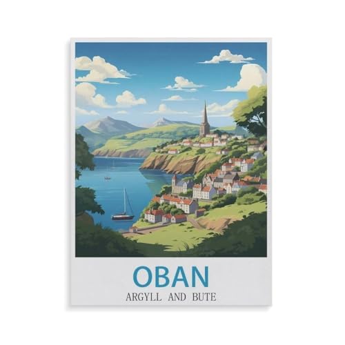 Oban Argyll und Bute，1000 Teile, Puzzle Aus Papier Für Erwachsene Und Kinder Ab 12 Jahren, Lernspielzeug（38x26cm）-GS86 von YYHMKBYY