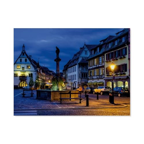 Obernai，1000 Teile Holz Puzzle,einzigartiges Puzzle, Geschenk Für Erwachsene,Familienspiel,Herausforderungsaktivität（75x50cm）-AZ86 von YYHMKBYY