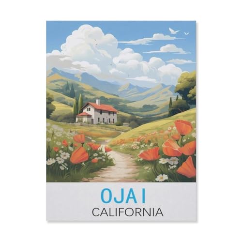 Ojai, Kalifornien，Puzzles 1000 Teile für Erwachsene, Klassische Puzzle Jungen Mädchen Puzzle für Kinder Teenager Lernspiel Spielzeug（75x50cm）-FL20 von YYHMKBYY