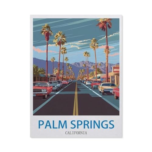 Palm Springs, Kalifornien，Papier Puzzle 1000 Teile Spielzeug Für Erwachsene Dekompressionsspiel（38x26cm）-DG77 von YYHMKBYY
