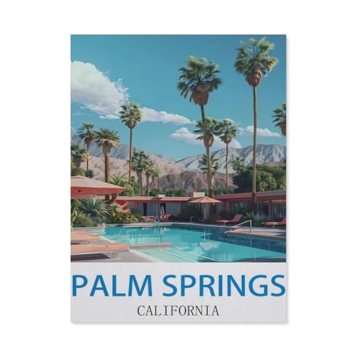Palm Springs, Kalifornien，Puzzles 1000 Teile für Erwachsene, Klassische Puzzle Jungen Mädchen Puzzle für Kinder Teenager Lernspiel Spielzeug（75x50cm）-CJ26 von YYHMKBYY