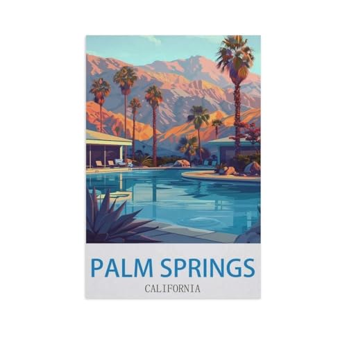 Palm Springs, Kalifornien，Puzzles 1000 Teile für Erwachsene, Klassische Puzzle Kinder Puzzle Herausfordernde Und Schwierige Rätsel für Erwachsene Und Jugendliche（50x70cm）-GC7 von YYHMKBYY