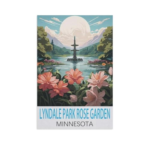 Papier Jigsaw Puzzle 1000 Stück，Lyndale Park Rose Garden Minnesota，Erwachsene Kinder Spielzeug Dekompressionsspiel（50x70cm）-FT52 von YYHMKBYY