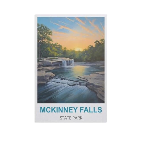 Papier Jigsaw Puzzle 1000 Stück，McKinney Falls State Park，Erwachsene Kinder Spielzeug Dekompressionsspiel（38x26cm）-GH45 von YYHMKBYY