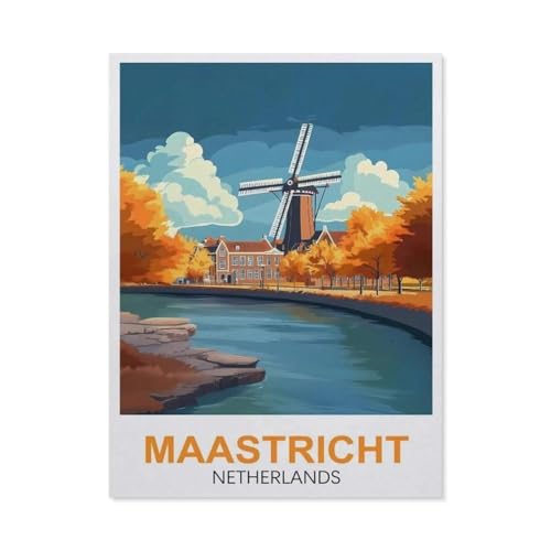 Papier-Puzzle, 1000 Teile, Maastricht, Niederlande, Spielzeug für Erwachsene und Kinder, Dekompressionsspiel (50 x 70 cm), FB59 von YYHMKBYY