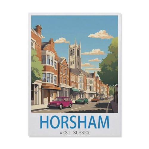 Papier-Puzzle, Horsham West Sussex, Spielzeug für Erwachsene und Kinder, Dekompressionsspiel, 50 x 70 cm, FD79, 1000 Teile von YYHMKBYY