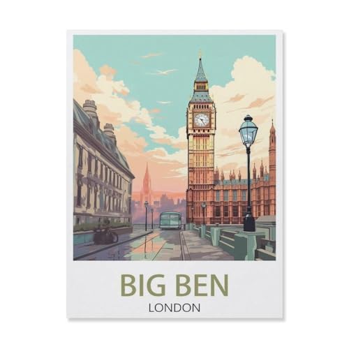 Papier Puzzle 1000 Stück，Big Ben London England，Puzzles Lernspielzeug Für Erwachsene Geburtstagsgeschenk（50x70cm）-T17 von YYHMKBYY