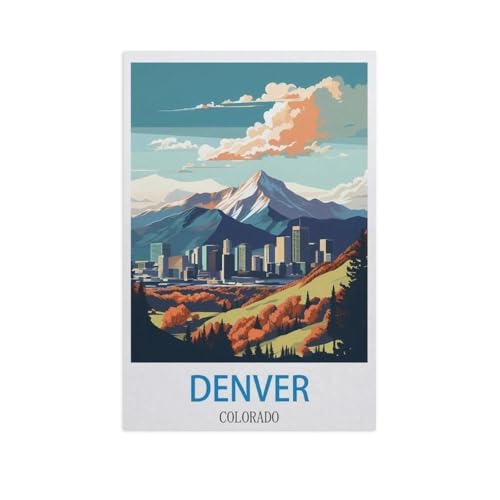Papier Puzzle 1000 Stück，Denver, Colorado，Puzzles Lernspielzeug Für Erwachsene Geburtstagsgeschenk（38x26cm）-GE55 von YYHMKBYY