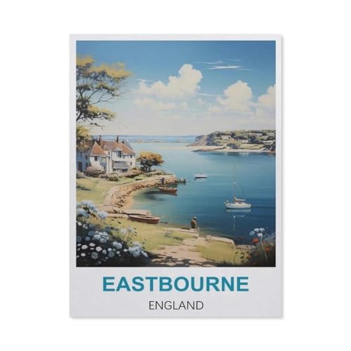 Papier Puzzle 1000 Stück，Eastbourne, England – Vintage Reiseplakat，Puzzles Lernspielzeug Für Erwachsene Geburtstagsgeschenk（50x70cm）-DB12 von YYHMKBYY