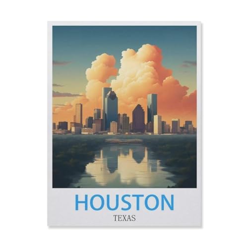 Papier Puzzle 1000 Stück，Houston Texas，Lernspielzeug Für Erwachsene Geburtstagsgeschenk（38x26cm）-FG99 von YYHMKBYY