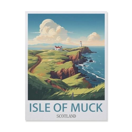 Papier Puzzle 1000 Stück，Isle of Muck Schottland，Lernspielzeug Für Erwachsene Geburtstagsgeschenk（50x70cm）-FJ21 von YYHMKBYY