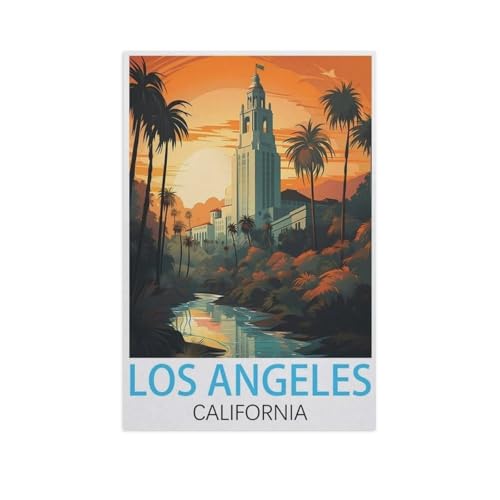 Papier Puzzle 1000 Stück，Los Angeles Kalifornien，Puzzles Lernspielzeug Für Erwachsene Geburtstagsgeschenk（50x70cm）-FP89 von YYHMKBYY