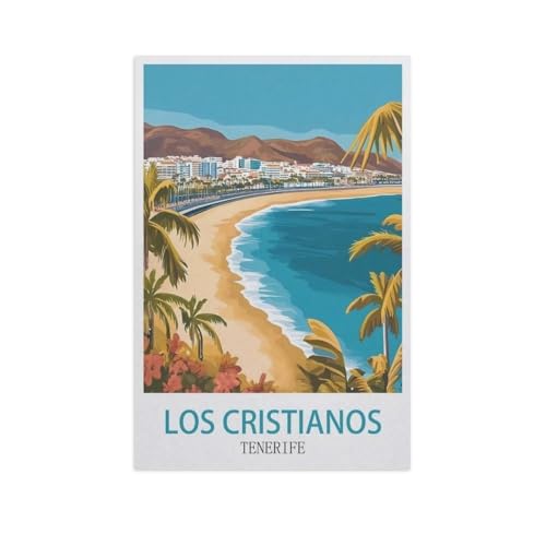 Papier Puzzle 1000 Stück，Los Cristianos, Teneriffa，Puzzles Lernspielzeug Für Erwachsene Geburtstagsgeschenk（38x26cm）-FX95 von YYHMKBYY
