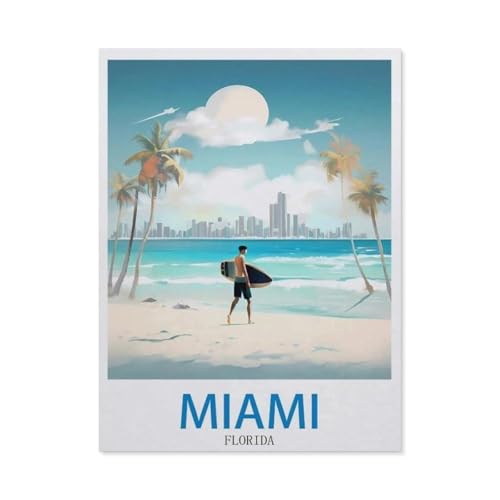 Papier Puzzle 1000 Stück，Miami, Florida，Lernspielzeug Für Erwachsene Geburtstagsgeschenk（50x70cm）-EK26 von YYHMKBYY