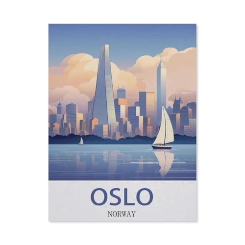 Papier Puzzle 1000 Stück，Oslo, Norwegen，Puzzles Lernspielzeug Für Erwachsene Geburtstagsgeschenk（50x70cm）-ED64 von YYHMKBYY