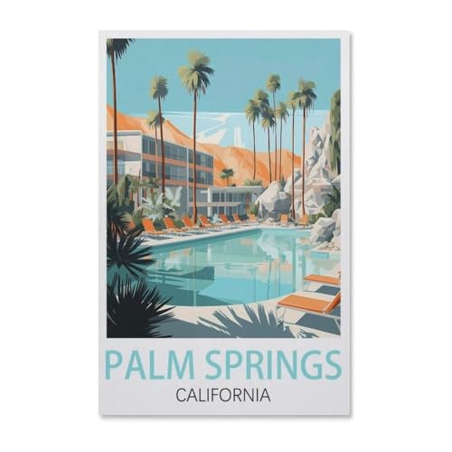 Papier Puzzle 1000 Stück，Palm Springs, Kalifornien，Erwachsene Kinder Spielzeug Dekompression Spiel（38x26cm）-AA57 von YYHMKBYY