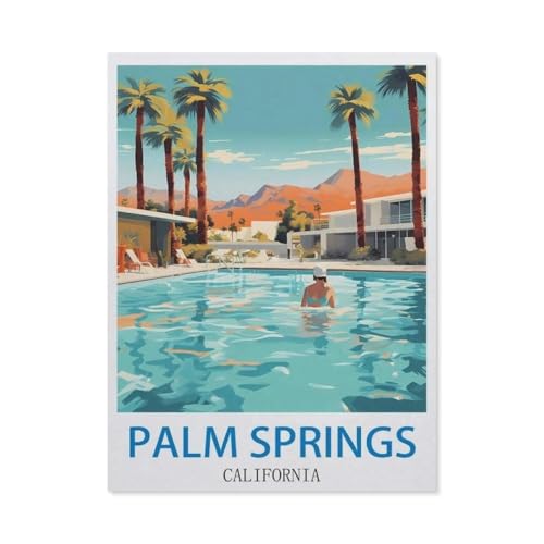 Papier Puzzle 1000 Stück，Palm Springs, Kalifornien，Puzzles Lernspielzeug Für Erwachsene Geburtstagsgeschenk（38x26cm）-CK27 von YYHMKBYY