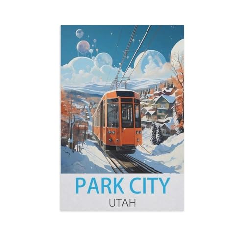 Papier Puzzle 1000 Stück，Park City Utah，Lernspielzeug Für Erwachsene Geburtstagsgeschenk（38x26cm）-FR100 von YYHMKBYY