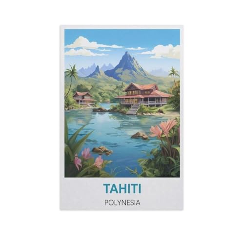 Papier Puzzle 1000 Stück，Tahiti, Polynesien，Puzzles Lernspielzeug Für Erwachsene Geburtstagsgeschenk（38x26cm）-GI93 von YYHMKBYY