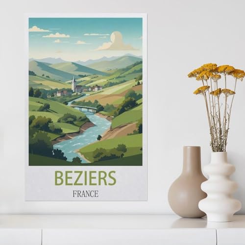Papier Puzzle Puzzle 1000 Stück，Beziers Frankreich，Puzzles Lernspielzeug Für Erwachsene Geburtstagsgeschenk Home Decoration（38x26cm）-AA2 von YYHMKBYY