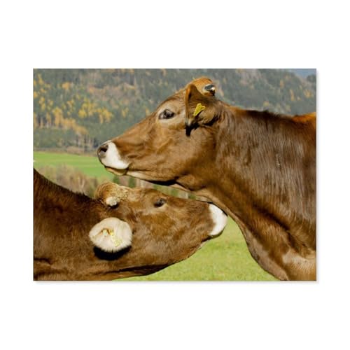 Papier Puzzle Puzzle 1000 Stück，EIN Herz für Rinder，Puzzles Lernspielzeug Für Erwachsene Geburtstagsgeschenk Home Decoration（38x26cm）-AP34 von YYHMKBYY