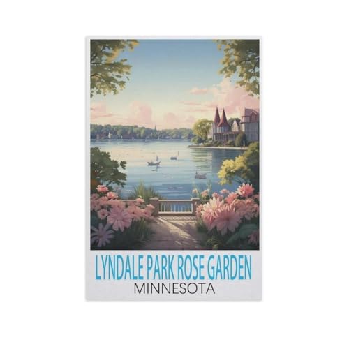 Papier Puzzle Puzzle 1000 Stück，Lyndale Park Rose Garden Minnesota，Puzzles Lernspielzeug Für Erwachsene Geburtstagsgeschenk Home Decoration（50x70cm）-FS96 von YYHMKBYY
