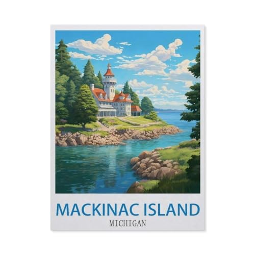 Papier Puzzle Puzzle 1000 Stück，Mackinac Island, Michigan，Puzzles Lernspielzeug Für Erwachsene Geburtstagsgeschenk Home Decoration（50x70cm）-CO83 von YYHMKBYY