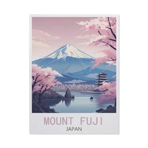 Papier Puzzle Puzzle 1000 Stück，Mount Fuji Japan Vintage Reiseposter，Puzzles Lernspielzeug Für Erwachsene Geburtstagsgeschenk Home Decoration（50x70cm）-AT14 von YYHMKBYY
