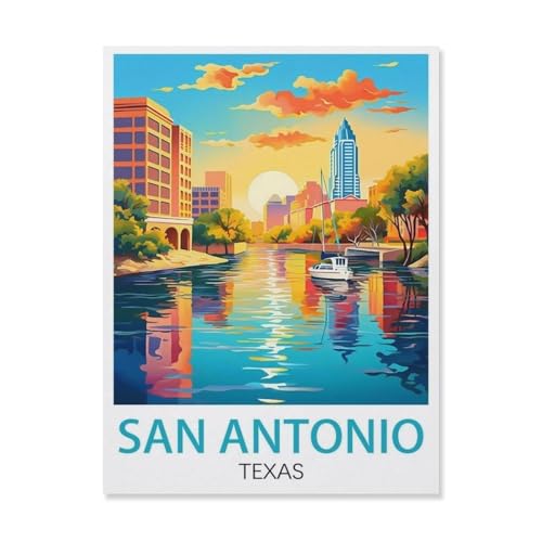 Papier Puzzle Puzzle 1000 Stück，San Antonio Texas，Puzzles Lernspielzeug Für Erwachsene Geburtstagsgeschenk Home Decoration（50x70cm）-T32 von YYHMKBYY