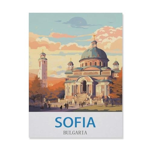 Papier Puzzle Puzzle 1000 Stück，Sofia, Bulgarien，Puzzles Lernspielzeug Für Erwachsene Geburtstagsgeschenk Home Decoration（38x26cm）-EG71 von YYHMKBYY